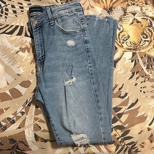 Aeropostale Women's Blue Distressed Jeans